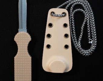 EDC Relentless Complete Neck Knife System ( With Sheath and stainless steel chain)