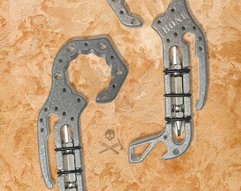 Scorpion Bottle Opener Stonewashed Stainless Steel (With Screwdriver)