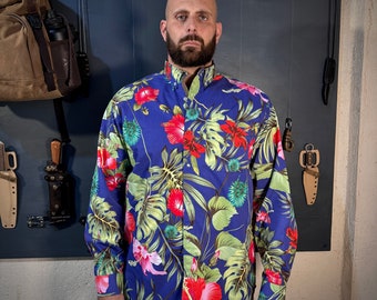 El Sicario Covert Concealed Carry Shirt (Hawaiian Print) Extreme Duty Long Sleeve