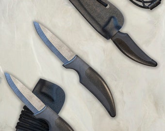 NPE Ghost Knife (Non Metallic Undetectable) With Sheath And Paracord Necklace