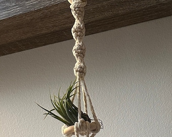 Two-Tier Macrame Air Plant Hanger | Handmade Home Decor  | Local Art