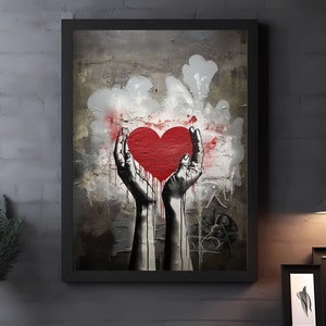 Colorful Graffiti Wall Art, Street Art Decor, Abstract Art Print, Large Canvas Wall Decor, Housewarming Gift