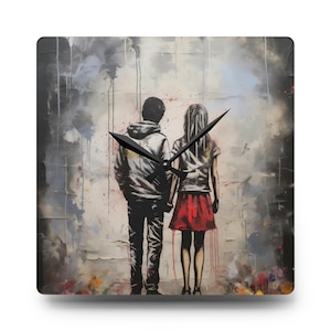 Street Art Lovers Wall Clock: Modern Acrylic Timepiece