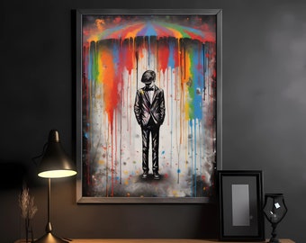 Colorful Graffiti Art Print: Contemporary Home Decor (Digital Download)