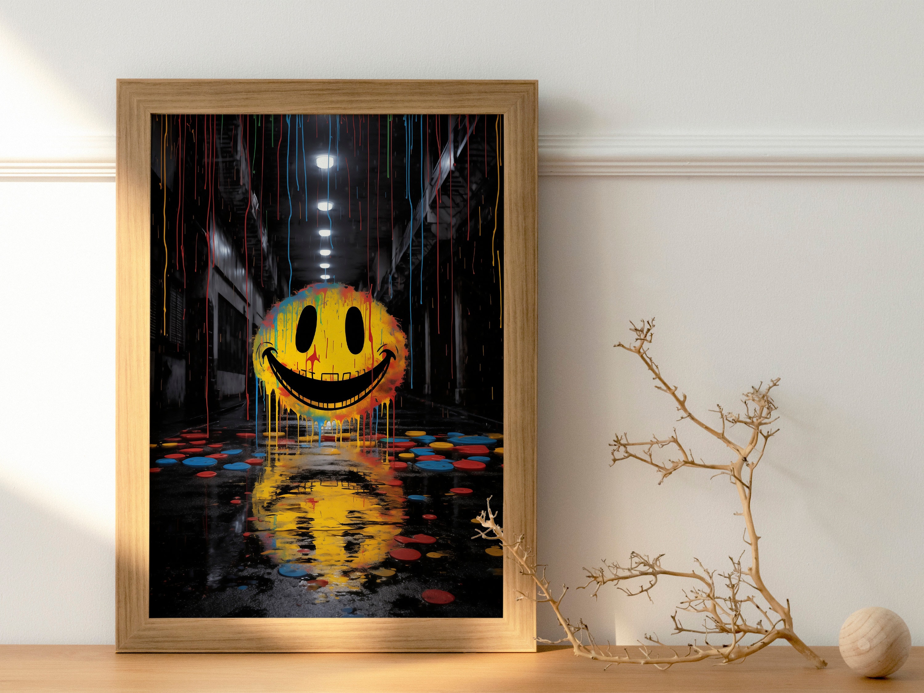 スマイリーフェイス アート サイン入り スマイリーフェイス アート サイン入り