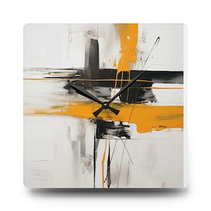 Abstract Acrylic Wall Clock: Modern Art Home Decor (10.75&quot;)