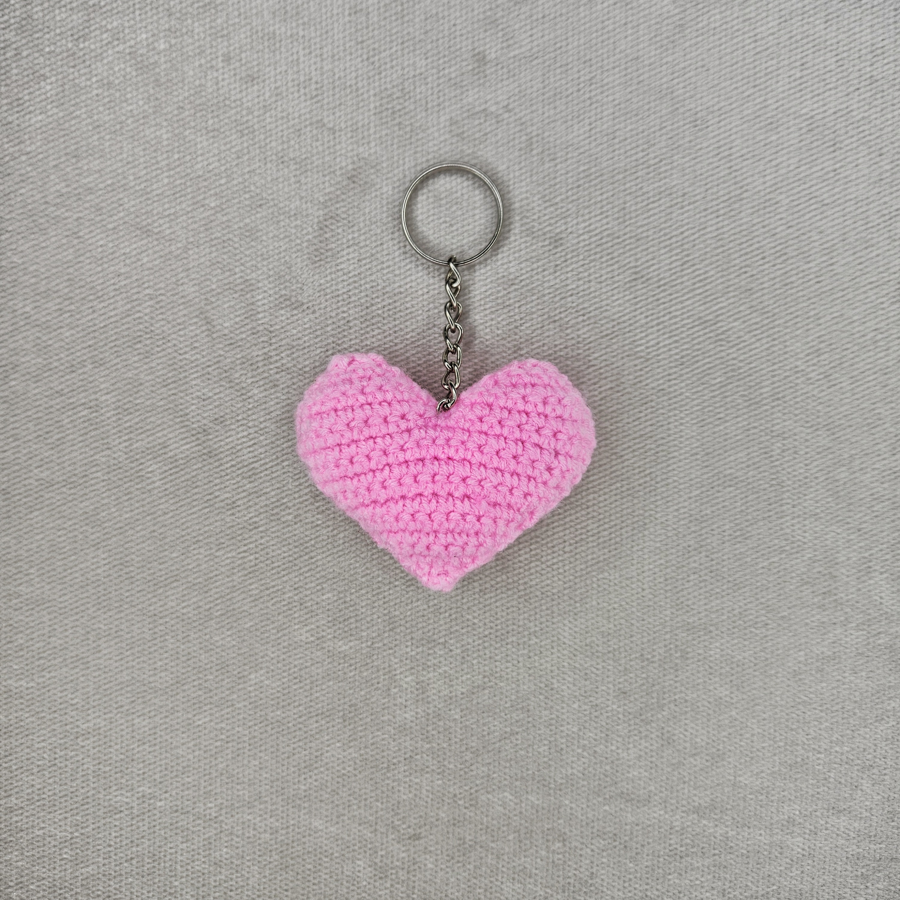 Heart Keychain / Knitted / Handmade / Handcraft / Gift / Crochet / Red ...