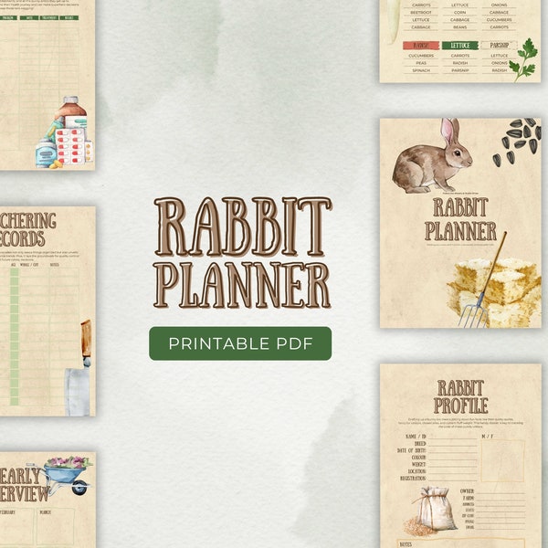 Plan Your Rabbit Adventure: Discover the Perfect Rabbit Planner [Direct Download, PDF, Printable Magic, Rabbit Keeping, 20+ Pages]