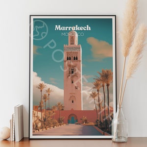 Affiche de voyage Marrakech, Affiche Maroc image 5