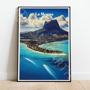 Affiche de voyage Le Morne, Affiche Ile Maurice