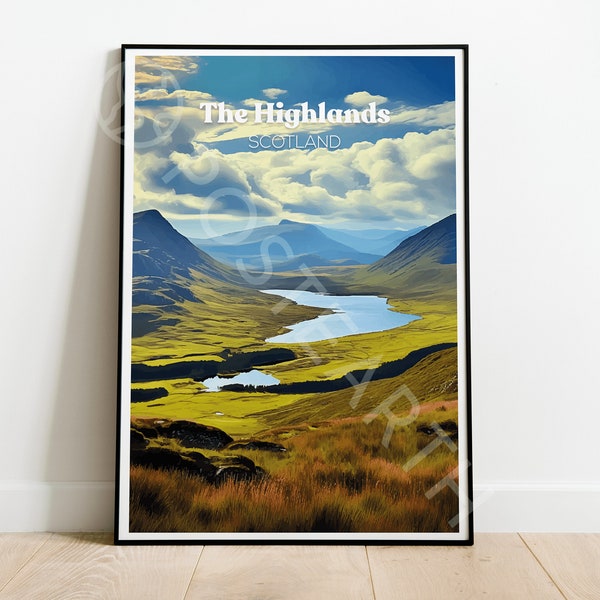 Affiche de voyage Highlands, Affiche Ecosse