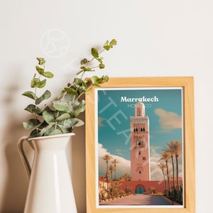 Affiche de voyage Marrakech, Affiche Maroc image 4