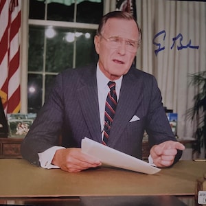 Fotografía firmada por George Bush con certificado de autenticidad