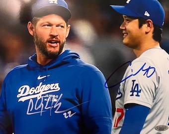 Shohei Ohtani & Clayton Kershaw signierte 8x10 Foto mit Echtheitszertifikat