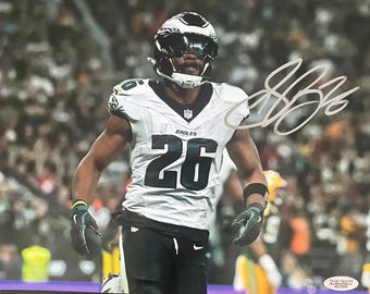 Photo Dédicacée Signée Saquon Barkley 8x10 - Philadelphia Eagles - Certificat D'authenticité PSC