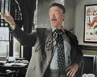 Foto autografata di JK Simmons "Jonah Jameson" da Spider-Man con certificato di autenticità