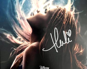 Halle Bailey signed “Little Mermaid” photo with COA