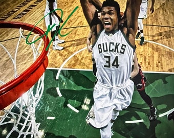 Giannis Antetokounmpo signed Photo With COA