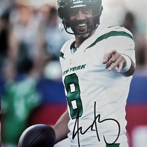 Aaron Rogers signed NY Jets photo with COA