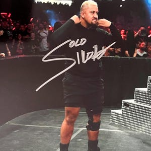 Solo Sikoa WWE Hand Autographed Wrestling Photo with COA