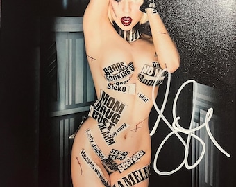 Lady Gaga Autographed photo with COA