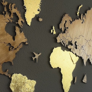 Pimpez votre carte du monde ! | Bois, Carte murale, Voyage, Cadeau de pendaison de crémaillère, Décoration murale, Cadeau de voyage, Personnaliser, Fait main, Voyage du monde, Carte