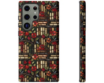 Stained Glass Book Phone Case: Book Lover Gift, iPhone, Galaxy, Pixel