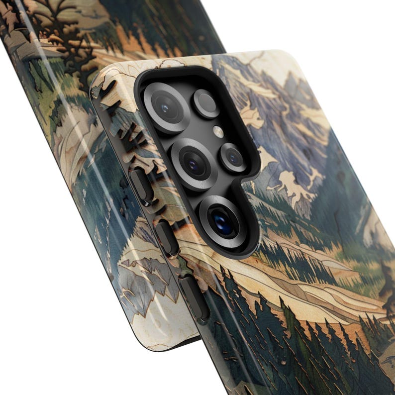 Woodland Landscape Tough Phone Case, Nature Art image 6
