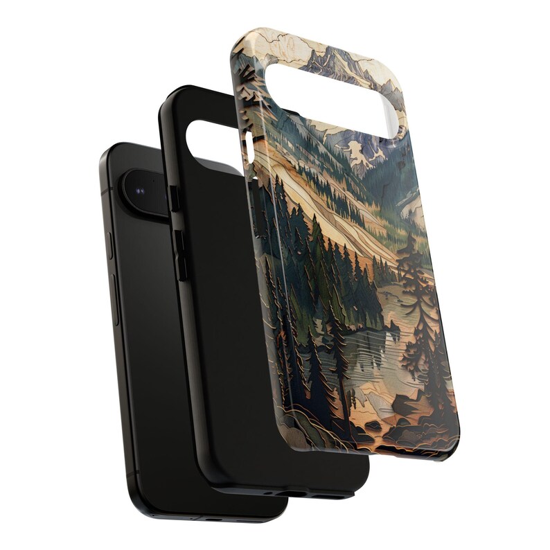 Woodland Landscape Tough Phone Case, Nature Art image 5