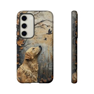 Bird Dog Phone Case, Yellow Labrador Retriever Hunting Ducks, Gift for Dog Lover, Labrador Mom Dad, iPhone, Samsung Galaxy, Google Pixel