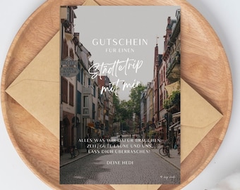 Voucher DIY city trip excursion | customizable | to print