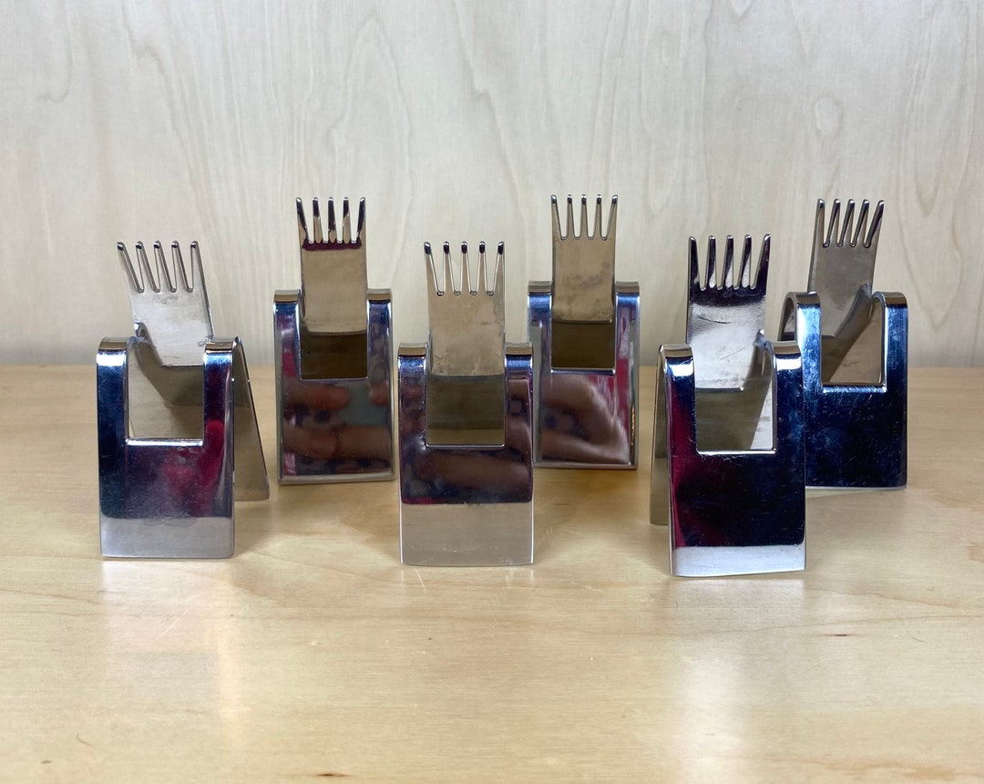 6 Fork Place Holders Stainless Steel Table Accessories Etsy