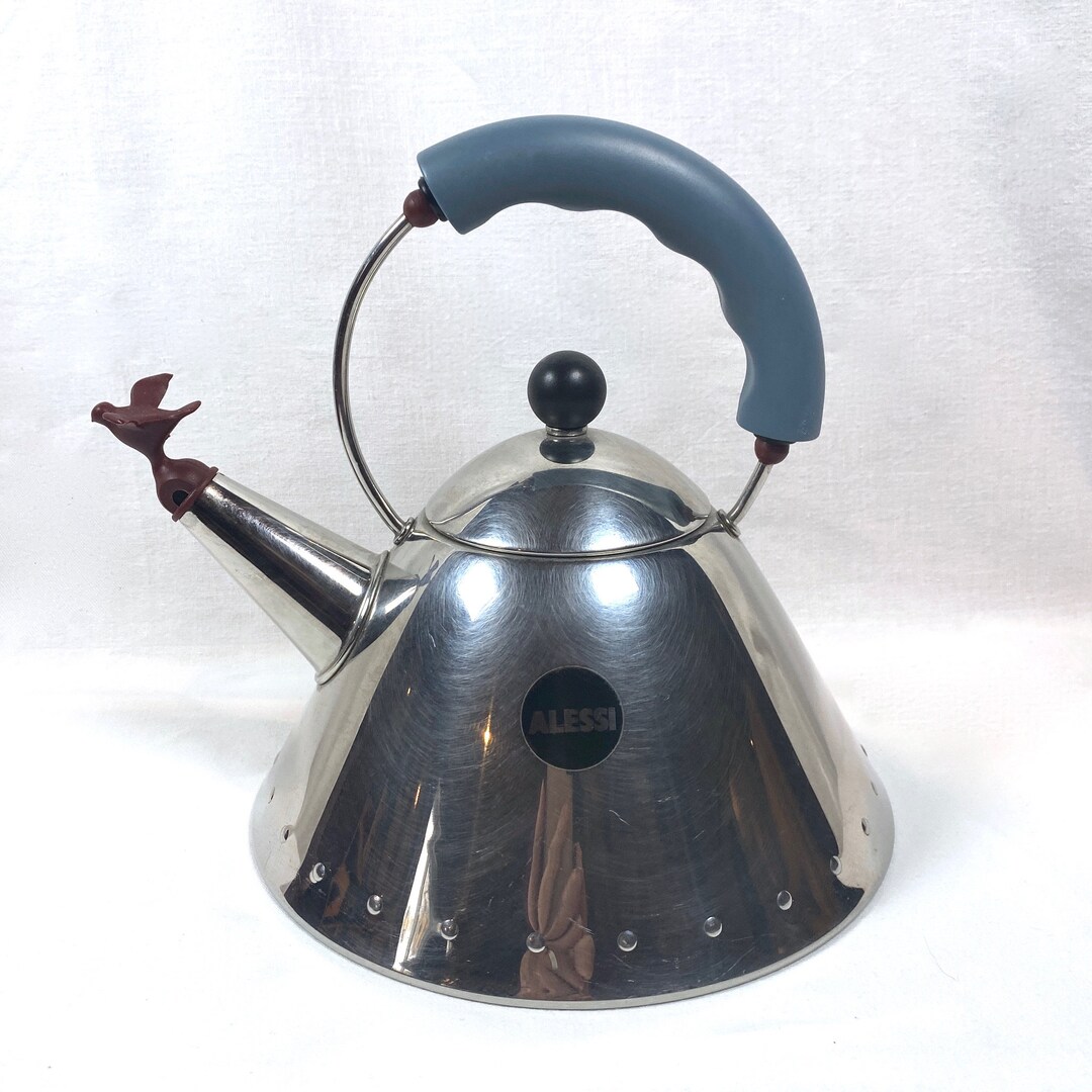Vintage ALESSI Stainless Steel Hob Induction Kettle With Birdshaped