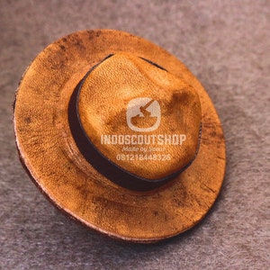 Woggle Neckerchief Slide Scout Hat Leather