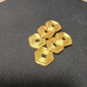 Lot de 5 pièces Roblox | Jetons dorés | Cadeau pour gamer | Souvenir pour fête Roblox | Jouet de collection | Pièces imprimées en 3D