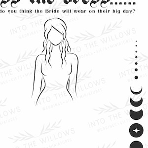 Guess The Dress Hen Party Game | Alternative, Gothic | Bridal Shower Games | Hen Do Activity | Digital Download | Printable | Bachelorette |