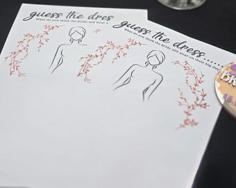 Juego "Adivina el vestido" para despedida de soltera: Actividad divertida para despedida de soltera (Descarga digital)