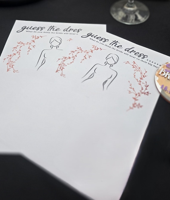 guess the dress hen party New bridal shower game idea: Guess the dress ,