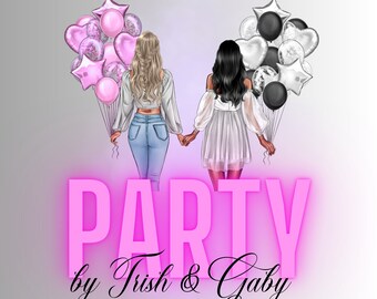 Luftballons Logo-Design, Party Verleih Business Logo, Aquarell Vorgefertigte Vorlage