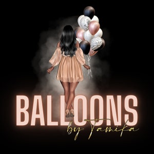 Event Planner Logo, Balloon Logo, Cartoon Portrait, Crafter Logo Design, Party Decorator Logo, Festive Logo Design