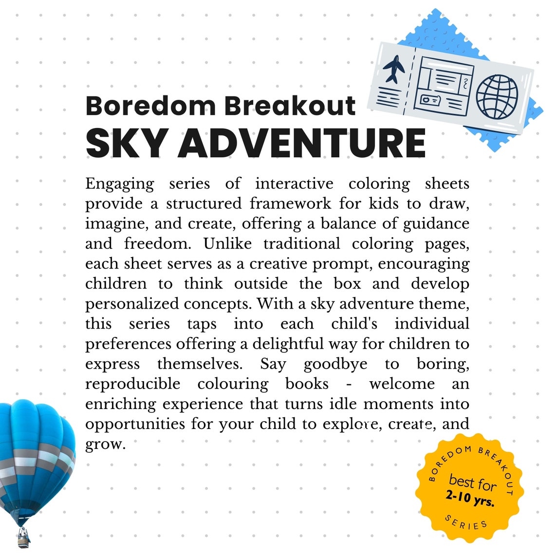Coloring Set Sky Adventure | Activity Worksheets for Little Traveler ...