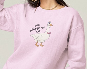 Sweat-shirt unisexe à col rond Silly Goose Era, pull Silly Goose, pull oversize