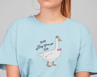 Tshirt en coton unisexe de l'ère Silly Goose, chemise Silly Goose, chemise drôle, t-shirt surdimensionné