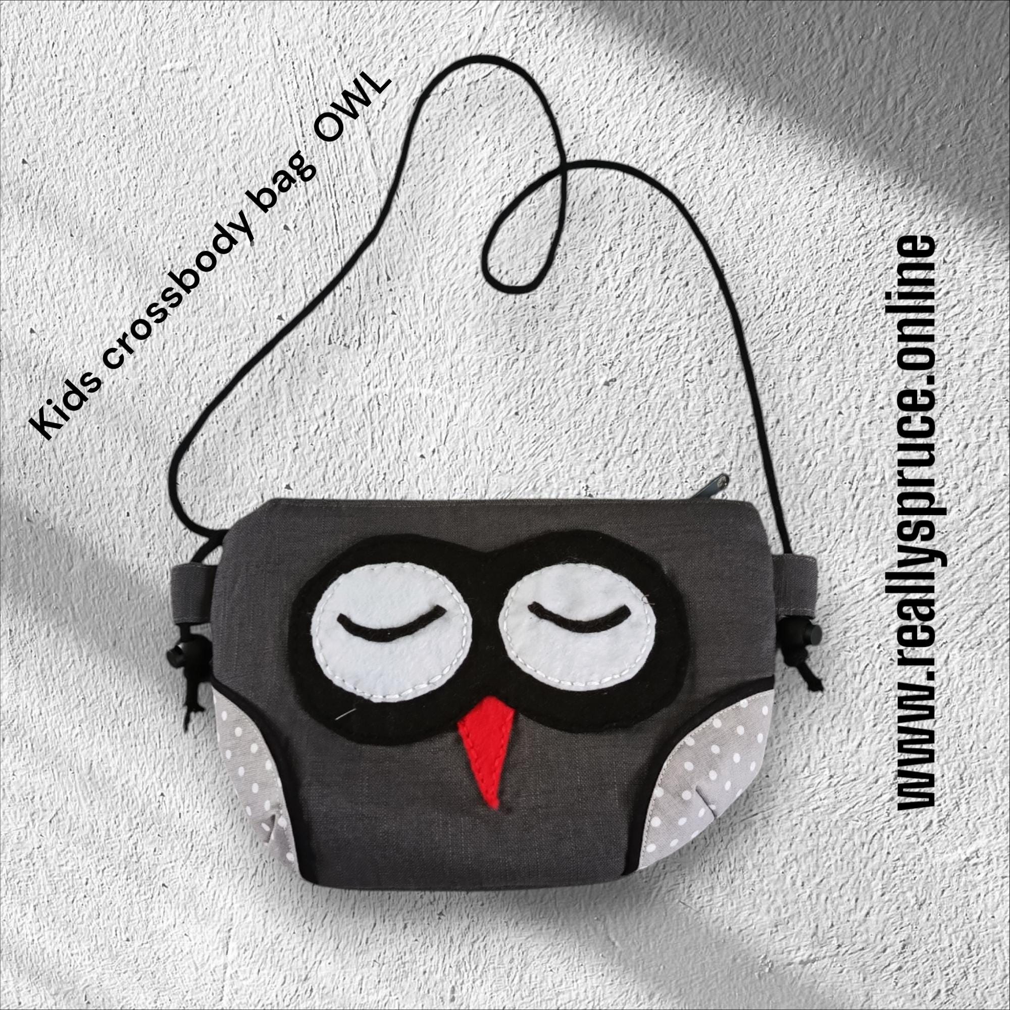 Animal Kids Handbag &ndash;  Toddler Purse with OWL Design, UK Handmade handbag