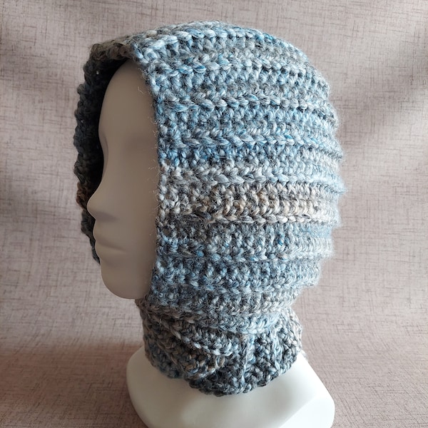 BULKY CROCHET PATTERN Hooded Cowl Hat