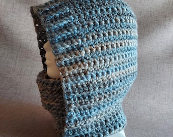 Crochet Ski Helmet Covering Balaclava Hooded Cowl PATTERN