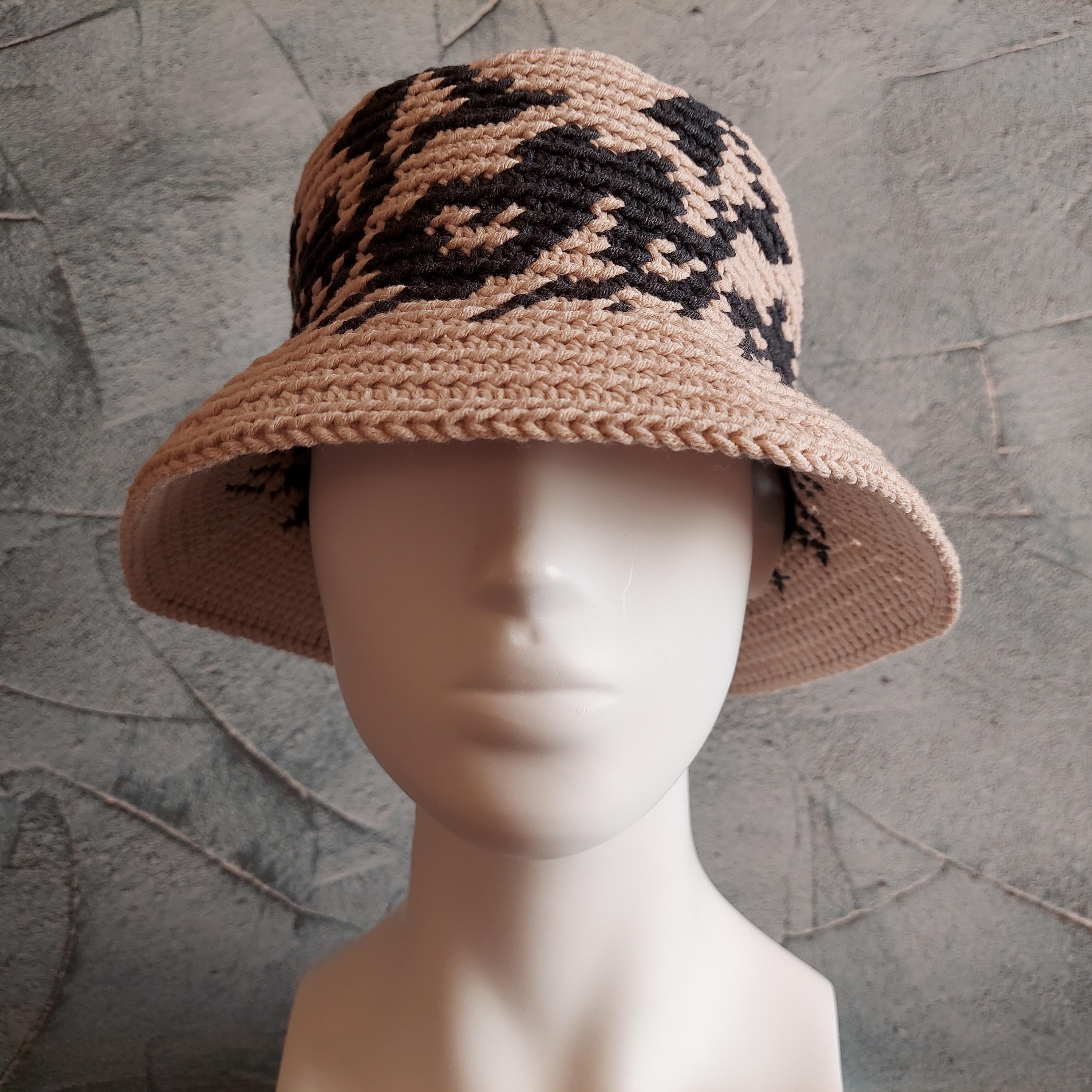 Cat Tapestry Bucket Hat Cat-Themed Reversible Bucket Hat | Black Cat Damask - Triple  main image 2