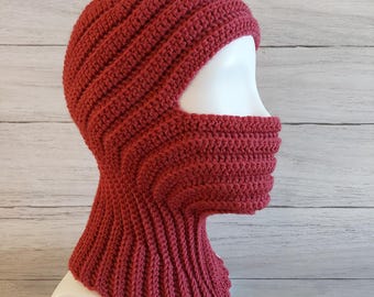 PDF CROCHET PATTERN: Balaclava Full Face Covering Ski Mask