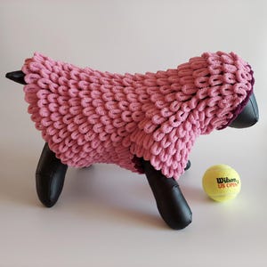 Dog, Cat Fuzzy Plush Faux Fur Coat: Alize PUFFY MORE Knitting Pattern & Photo Tutorial