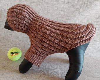 Crochet Hoodie Sweater PATTERN for Small Dog, Sphynx Cat